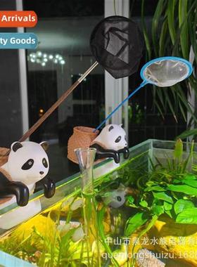 Fish tank ornament aquascape panda backpack tank side hangin