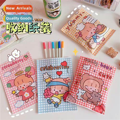 Cute st cute girl gift paper bag baking small object organiz