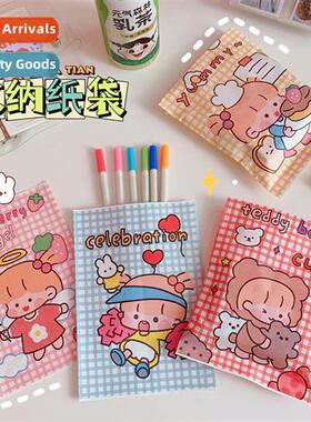 Cute st cute girl gift paper bag baking small object organiz