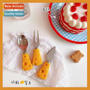 Super cute cheese new knife  fork ins cute breakfast utensil