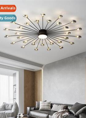 Post-modern  multi-head straight tube ceiling light art all