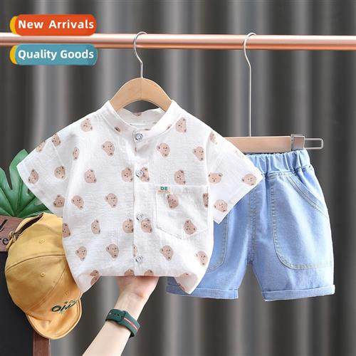 Boys summer short-sleeved shirt su 1-3 years old 4 tide baby