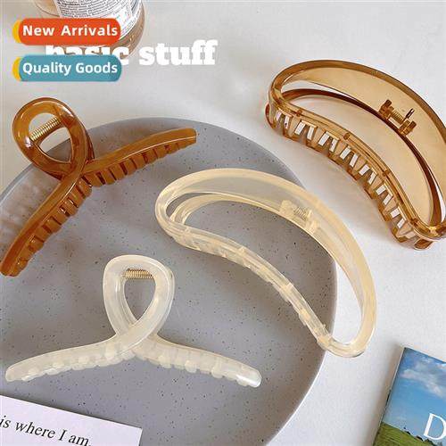 Hair clips female back   head large shark clip grip clip adv