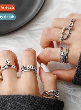 Thai silver ring vintage silver ring  combinati index finger