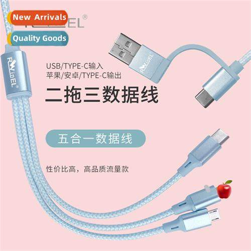 Dual input two tow three data cable six in e data cable