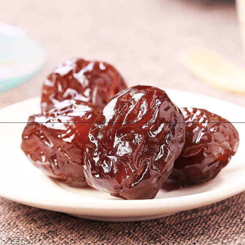 三只松鼠琥珀阿胶蜜枣特产蜜饯后红枣无核蜜枣子220gx2袋限6000张券