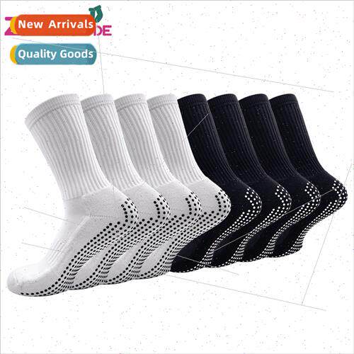 Solid color -slip soccer socks dot rubber shock absorption w