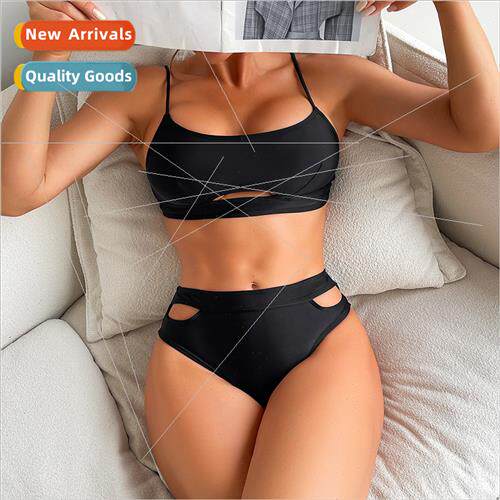 2023 New iEurope Solid Color U Neck Halter Sexy Bikini Spl S