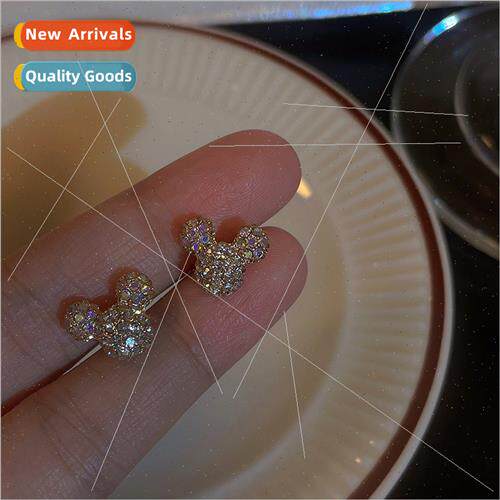 Autumn S925 silver needle exquise hundred wh Mickey Mouse ea