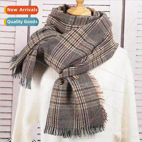 Fashion Brish plaid scarf female winter wild birds check stu