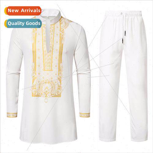 African men shirt su fall winter new collar fashion printing