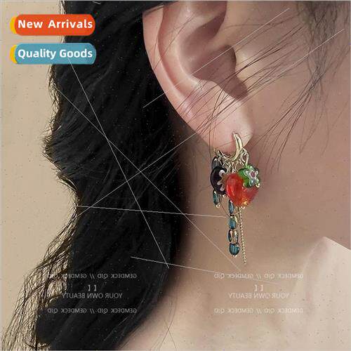 Korea fun sense color clashing glaze niche handmade flower p