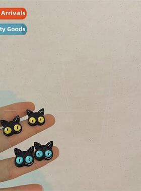 S925 silver kty eyes earrings earrings female dark fun sweet