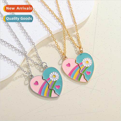 New Love Patchwork Rainbow Necklace BFF Best Friend BFF Smal