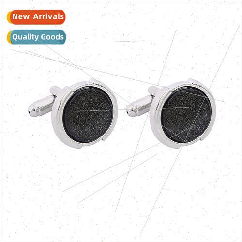 new round onyx crystal cufflinks fashion French men shirt cu