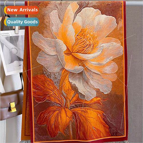 Korea  fashion printing faux cashmere thickened fall winter