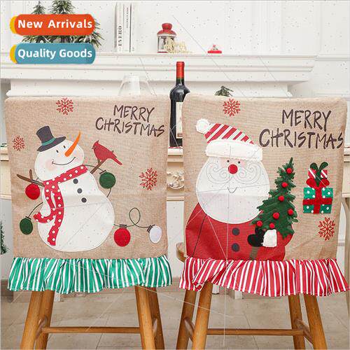 New Christmas decorations linen embroidery old man snowman m