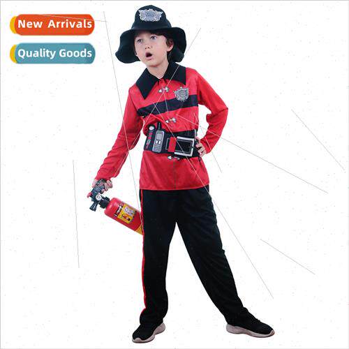 Childrens Firefighter Costume Su Career Dress Halloween New