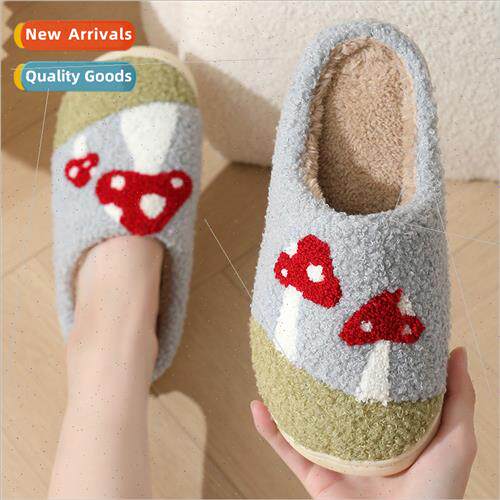 New comtable home splicing mushroom winter cotton slippers c
