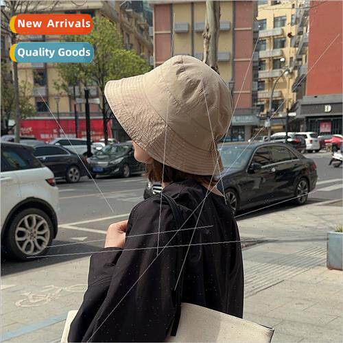 Japan fisherman hat female summer UV sun hat solid color fem