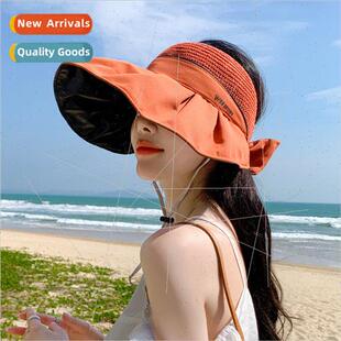 black summer top hollow rubber female hat new Korea 2023