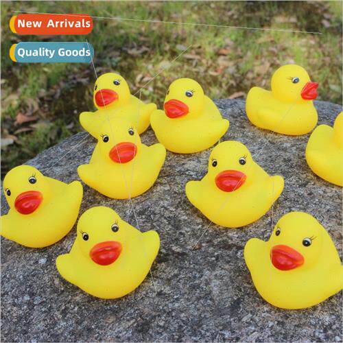 Mini duck bath toys water play small yellow duck pinch call
