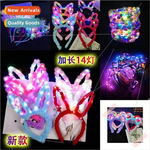 Glowing cat ears rabb ears Mickey cow horn flashing ears led