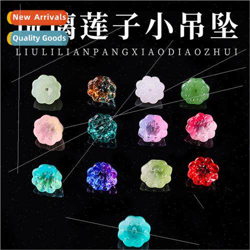 lotus small pendant handmade diy colorful beaded bracelet ne