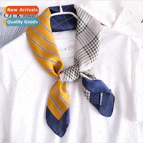 Korea  simple temperament small silk scarf Ms. decorative OL
