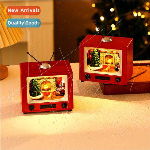 New will rotate wh music resin TV desktop ornaments Christma