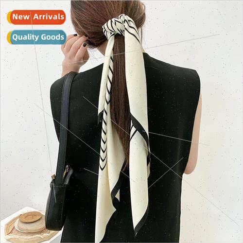 90 large square scarf Korea  black whe stripes fashion class