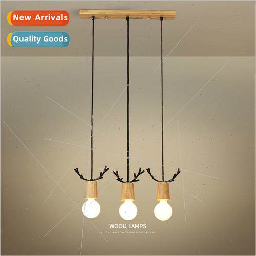 American creative chandelier log lamp antler lamp dining roo