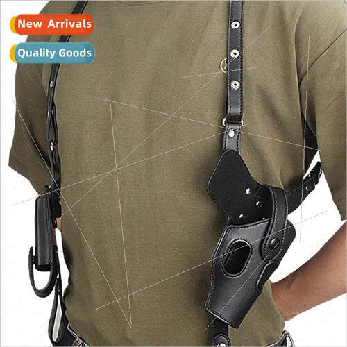 Gun Holster Portable Cowhide Double Shoulder Concealed Outdo