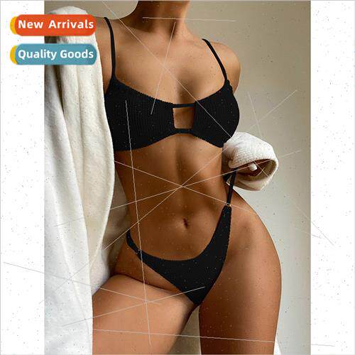 2024Europe swimsu womens spl three-point solid color special