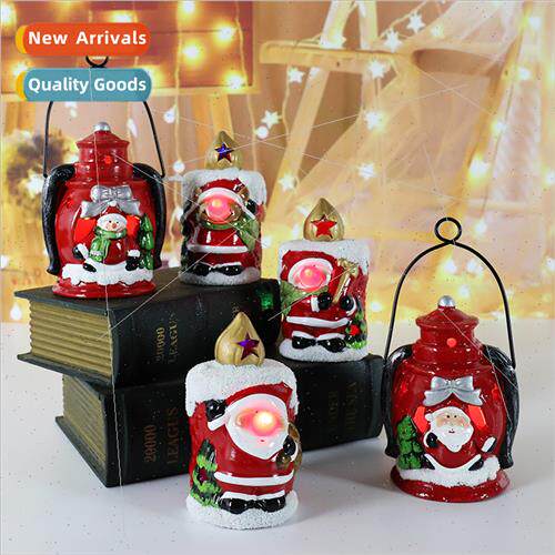 New Christmas decorations elderly snowman portable small oil