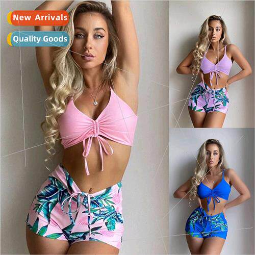 2024 new Europe sexy spl flat high waist two-piece casual bi