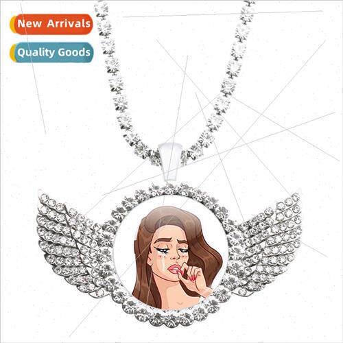 New Song nger LanaDelRey Angel Pendant Necklace Photo Neckla