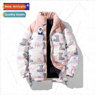 clothing cotton men winter jacke cartoon new printing