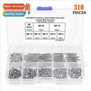 Steel 304 Machine Scre Head Stainless Pan 310pcs Phillips