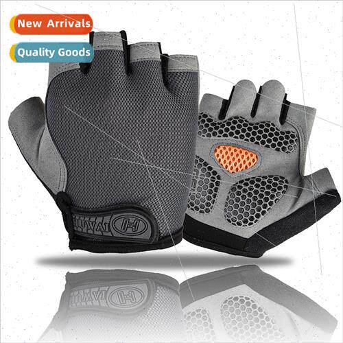 Spring and summer  mens mesh breathable bicycle half finger