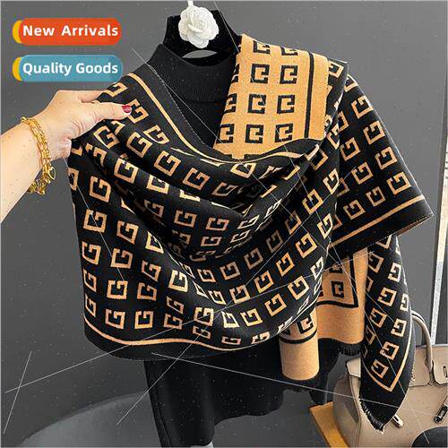 Scarf female fall winter warm double-sided letters Korea  20