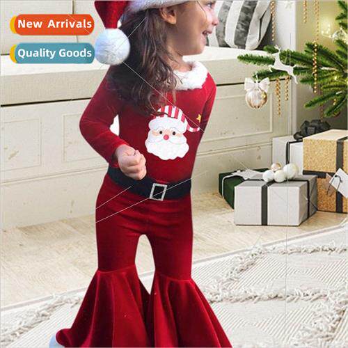 Childrens Christmas Plush Su Flared Pants Europe Spring, Fal
