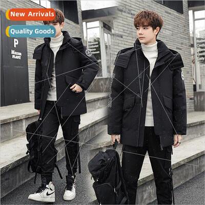 fashion casual medium-length down jacket men women winter ne