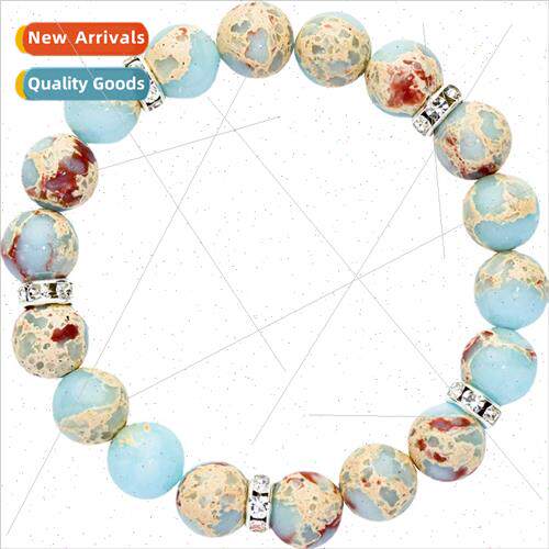 New Arrivals 10mm Drill Ring Emperor Stone Bracelet wh Shous