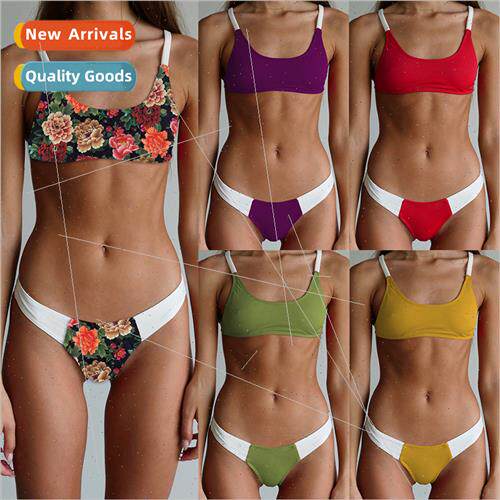 Swimwear iEurope Colorblocked Patchwork Bikini Separate Swim