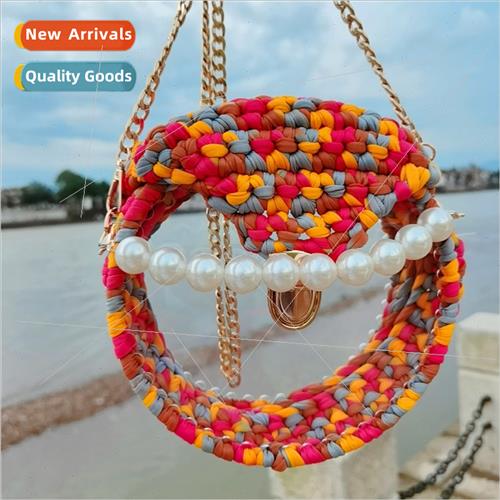 Handmade Knted Bag Large Capacy Knted Chain Shoulder Bag Tra