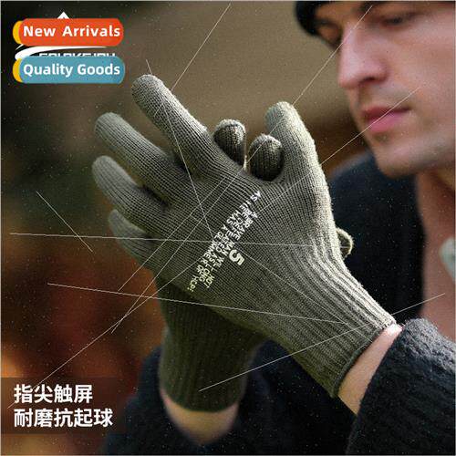 New knted warm gloves winter mens outdoor camping silicone a