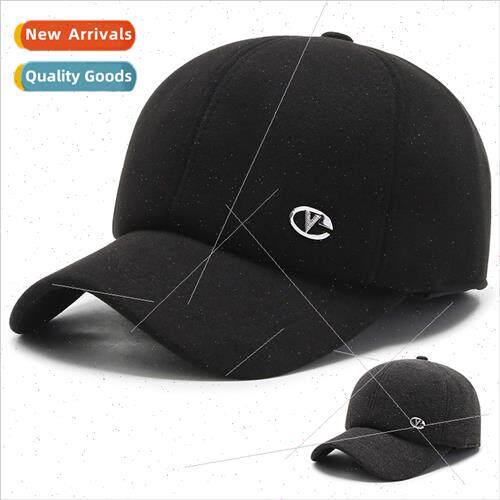 Elderly hat men winter dad ear protection baseball cap middl