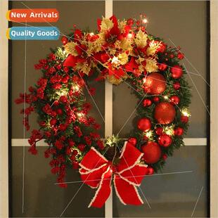 flowers 40cm red wreath decorations fru Christmas