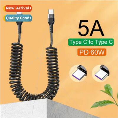5A spring data cable retractable charging cable适用apple and